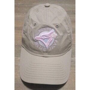 Toronto Blue Jays Women's Hat New Era Cooperstown Tan Pink Logo 9Twenty MLB Cap